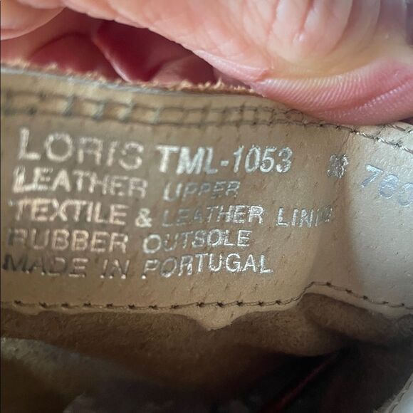 Anthro Tara M Loris Genuine Leather + Suede Utility Moto Boots Lace-Up Heeled 8 - Picture 9 of 9